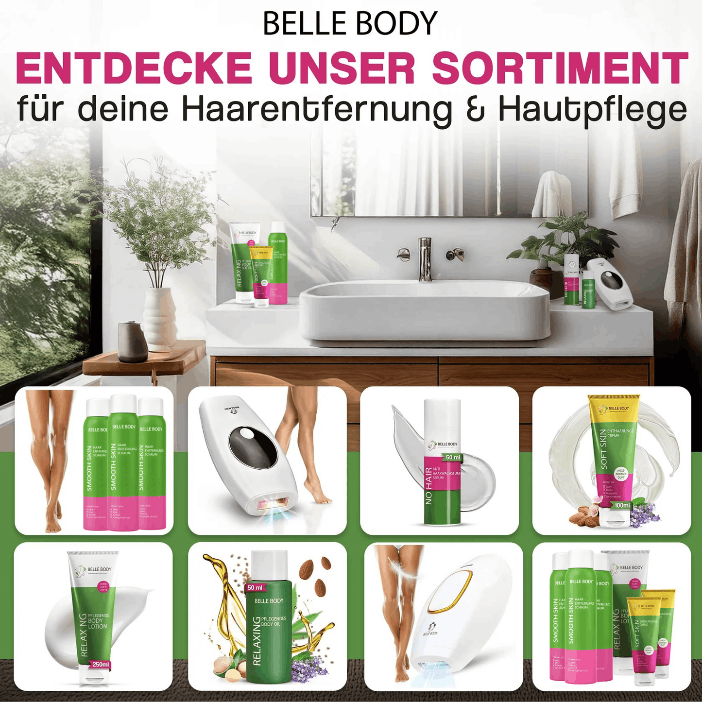 3x Belle Body Haarentfernung