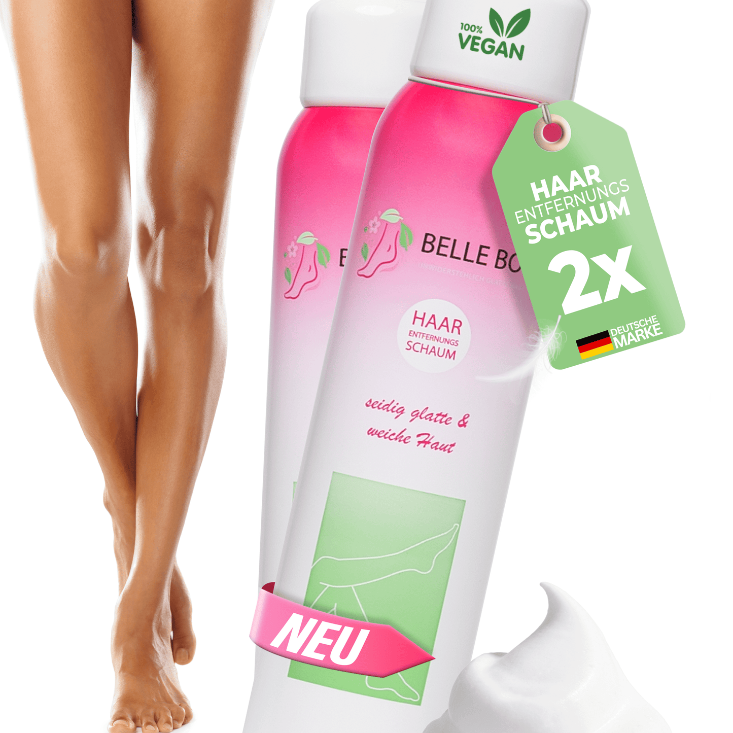 Belle Body hair removal foam